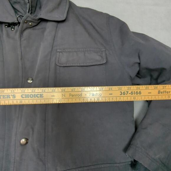 Fay Heavy Canvas Chore Coat Gray XL Snap in Liner  Fire Hook/ Lobster Claw - Picture 3 of 9